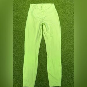 Lululemon Size 6 Align High Rise Pant 25" Electric Lemon Yellow Leggings